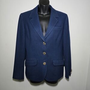 Vintage 1950s PENDLETON Womens 12 Blazer Navy Original Buttons Wool USA FLAW
